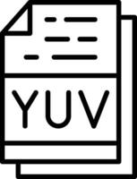 YUV File Format Vector Icon Design