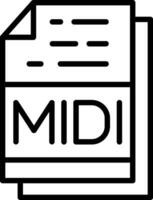 midi vector icono diseño