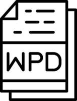 wpd archivo formato vector icono diseño