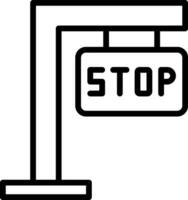 diseño de icono de vector de señal de stop