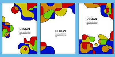 Vector colorful abstract geometric poster, Vector banner poster template.