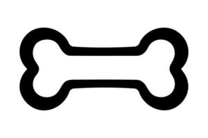 Outlined Dog Bone Cartoon symbol icon. Vector illustration
