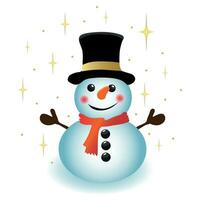 Snowman isolated on white background vector