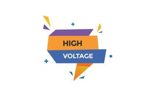 new high voltage modern, website, click button, level, sign, speech, bubble  banner, vector