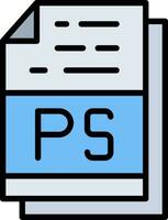 PS File Format Vector Icon Design