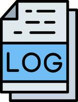 LOG File Format Vector Icon Design