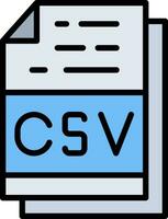 csv archivo formato vector icono diseño