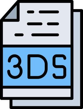 3ds archivo formato vector icono diseño