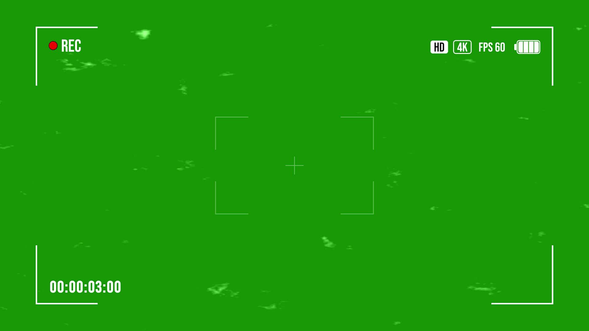 Camera recording screen overlay. Camera recording overlay on green