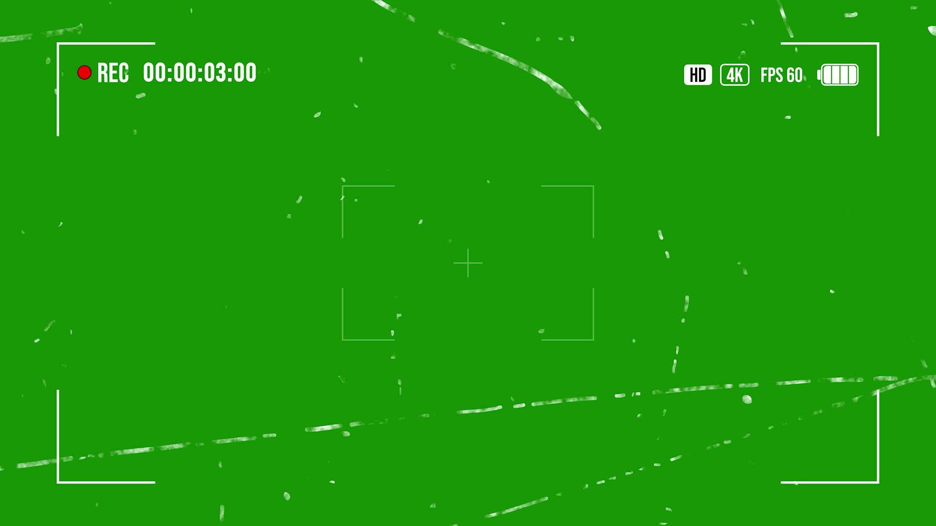 Camera recording screen overlay. Camera recording overlay on green