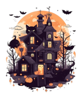 Halloween sorcière maison sublimation png