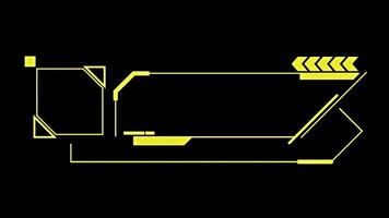 science-fiction inférieur tiers hud carré et cercle video