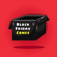 Vector illustration of black friday box sale element collection concept