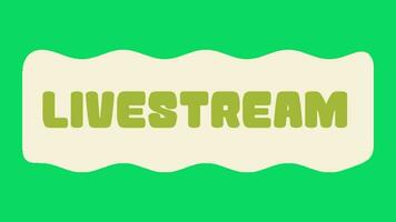 Animated Live Button in green background video