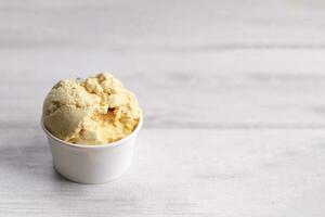 Durian Ice Cream on White Cup photo