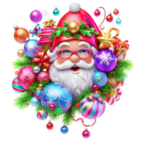Santa Claus clipart, Natale ornamento, generativo ai png
