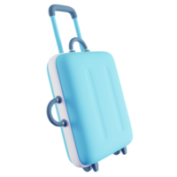 3D Illustration of Blue Luggage png