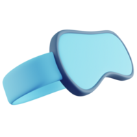 3d illustratie van blauw slapen masker png