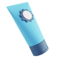 3d illustratie van blauw sunblock png