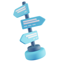 3d illustration de bleu signe png