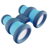 3d illustrazione di blu binocolo png