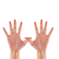 Male  hand gestures  with five fingers png