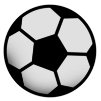 Soccer ball on transparent background. European football logo. Football ball design png