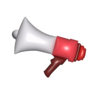 realistic 3d megaphone, loudspeaker information concept. 3d rendering. png