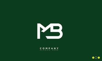 MB Alphabet letters Initials Monogram logo BM, M and B vector