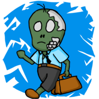 Halloween Zombie Cartoon Illustration png