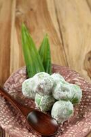 Sticky Rice with Peanut Filling or Mochi Sukabumi. photo