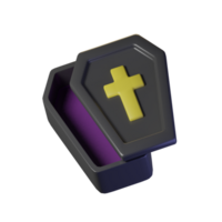 Black coffin with cross symbol png