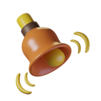 School bell with an orange theme png