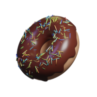 donuts with chocolate sauce and colorful chocolate sprinkles png