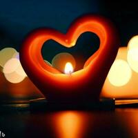 Beautiful candle night photo