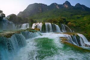 Ban Gioc waterfall in Vietnam photo