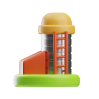 farming and harvest Silo 3d illustration png