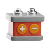 bil service bil batteri 3d illustration png