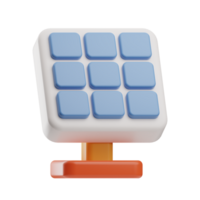 farming and harvest Solar Panel 3d illustration png