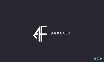 AF Alphabet letters Initials Monogram logo FA, A and F vector