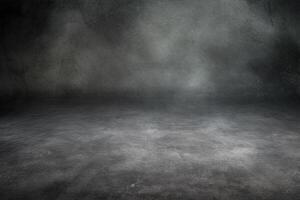 Gray concrete wall and floor as a background. 3D rendering , photo