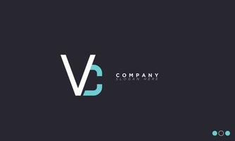 VC Alphabet letters Initials Monogram logo CV, V and C vector