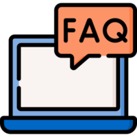 design de ícone de perguntas frequentes png
