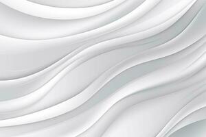 Abstract white background with curve lines. 3d rendering, 3d illustration , AI Generative photo