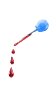 3D rendering of droper with drop substance, Scientific equipment, Fluid experiment test png