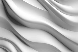 Abstract white background with curve lines. 3d rendering, 3d illustration , AI Generative photo