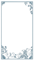 Floral Simple Frame Border PNG Transparent Background