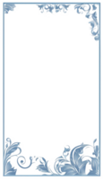 Floral Simple Frame Border PNG Transparent Background