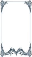 Floral Simple Frame Border PNG Transparent Background