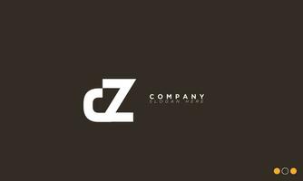 CZ Alphabet letters Initials Monogram logo ZC, C and Z vector